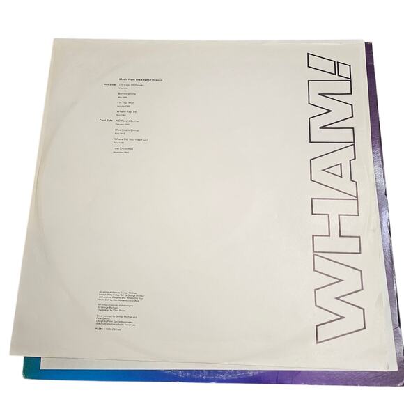 WHAM! Music From The Edge of Heaven LP Columbia 40285 S-1 w/Lyric Sheet 1986 - Picture 5 of 6